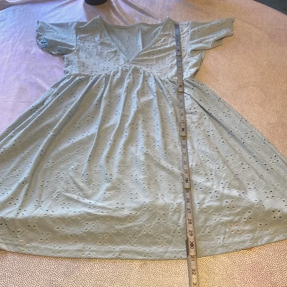 SHEIN Frenchy Butterfly Sleeve V Neck Schiffy Dress size S NWT - Picture 8 of 13